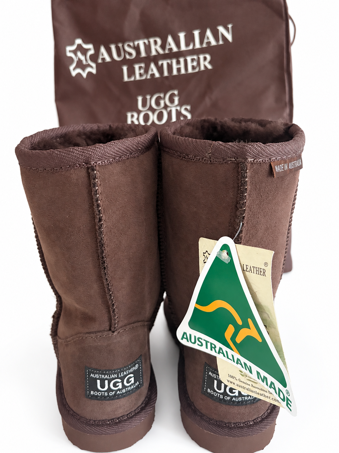 “Australian Leather” UGG Boots – Chocolate Brown Suede – UK 3.5 / EU 36 – BNWT