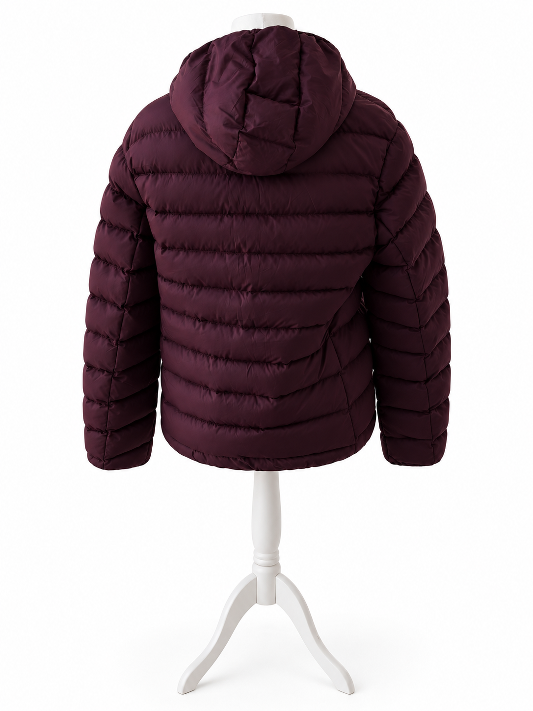 French Connection Men’s Burgundy Hooded Puffer Jacket – Size L – BNWT