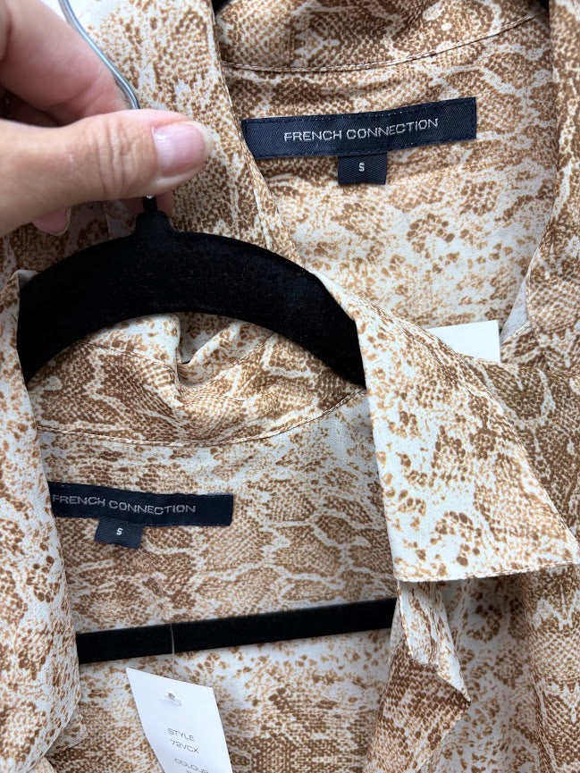 French Connection Snake Print Popover Blouse – S — photo 7