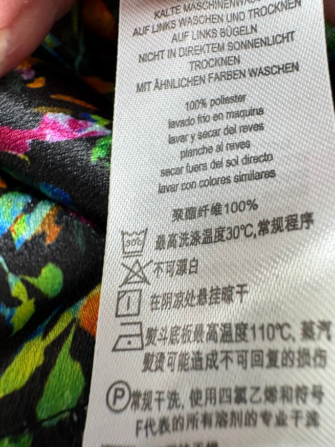French Connection Blackout Multi Amber Adora Satin Top β UK 10 β photo 7