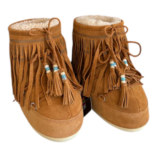 Alanui x Moon Boot Icon Low Beige Suede Fringed Boots β EU 33β35 β product image 3