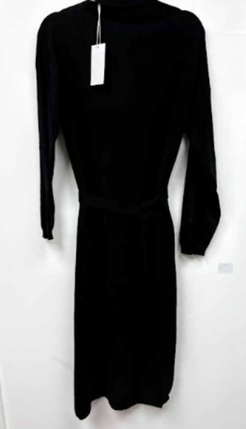 8 by YOOX Black Wool Blend Midi Dress – M — photograph 2