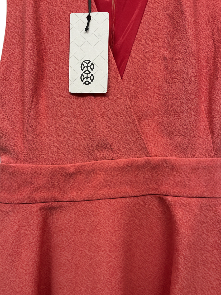 8 Essential Coral Wrap-Effect Sleeveless Dress IT 40 β photo 5