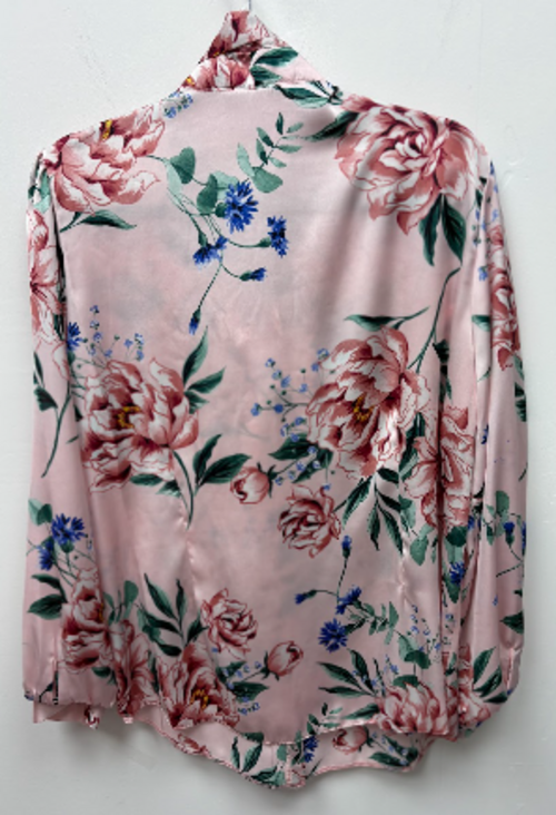 Back view β Marina Kaneva Pink Floral Blouse - UK 18.