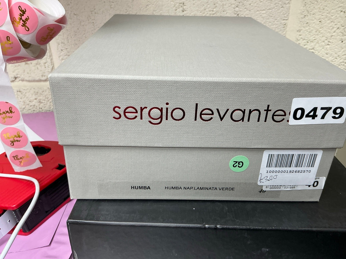 Original Sergio Levantesi HUMBA box, full front, EU 40. Handwritten £300 is the RRP, not the BonBons selling price.