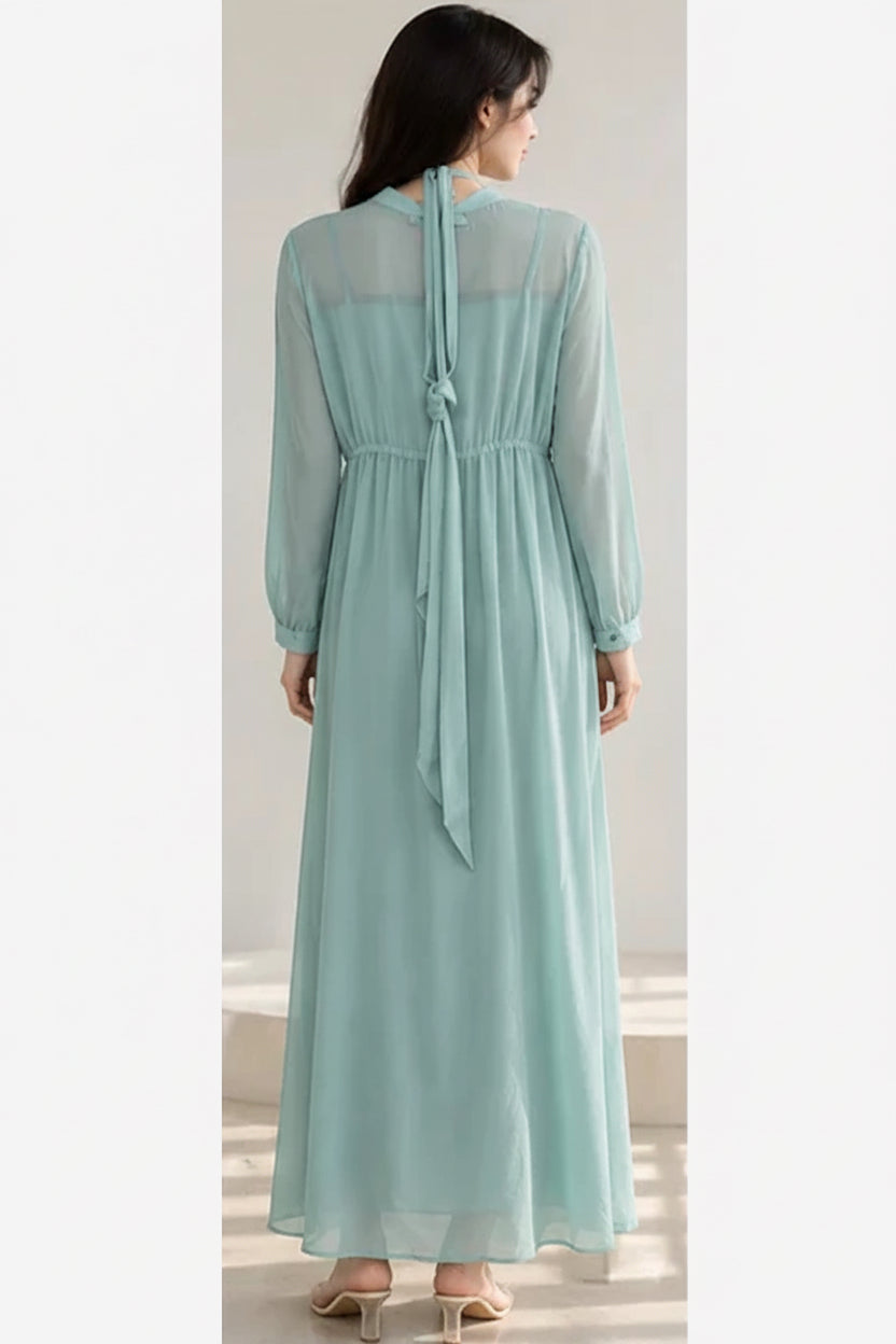 Pennyblack PRAGA mint green two-piece maxi dress and matching slip set – product image 2