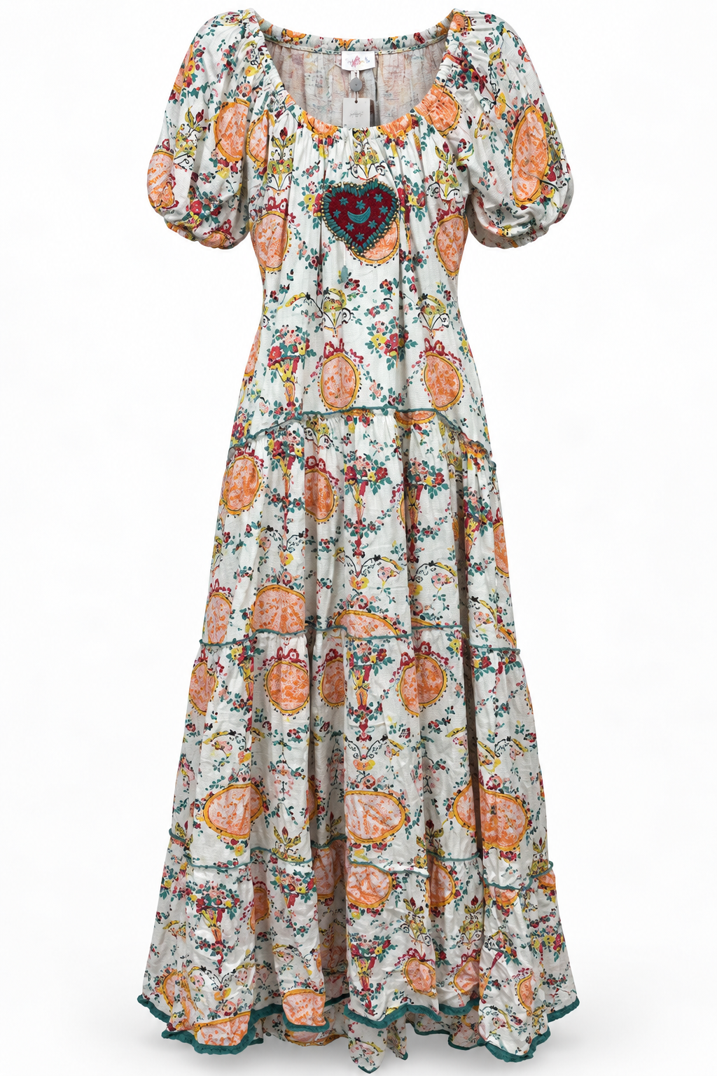 Barok multicolour embellished maxi dress