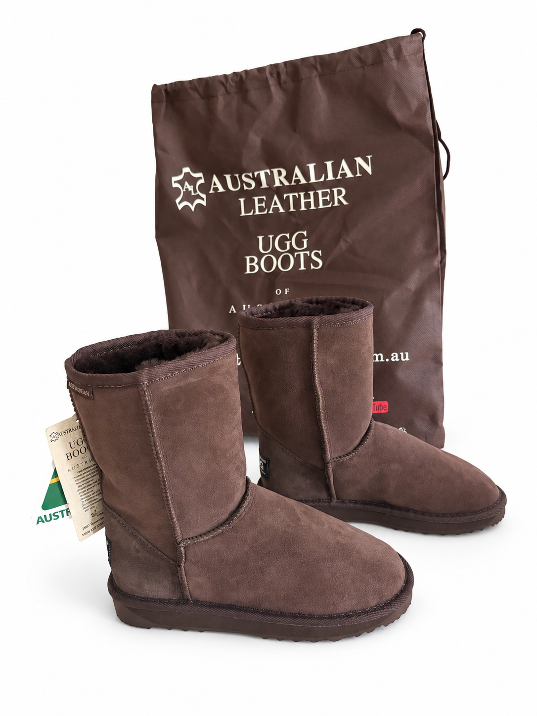 “Australian Leather” UGG Boots – Chocolate Brown Suede – UK 3.5 / EU 36 – BNWT