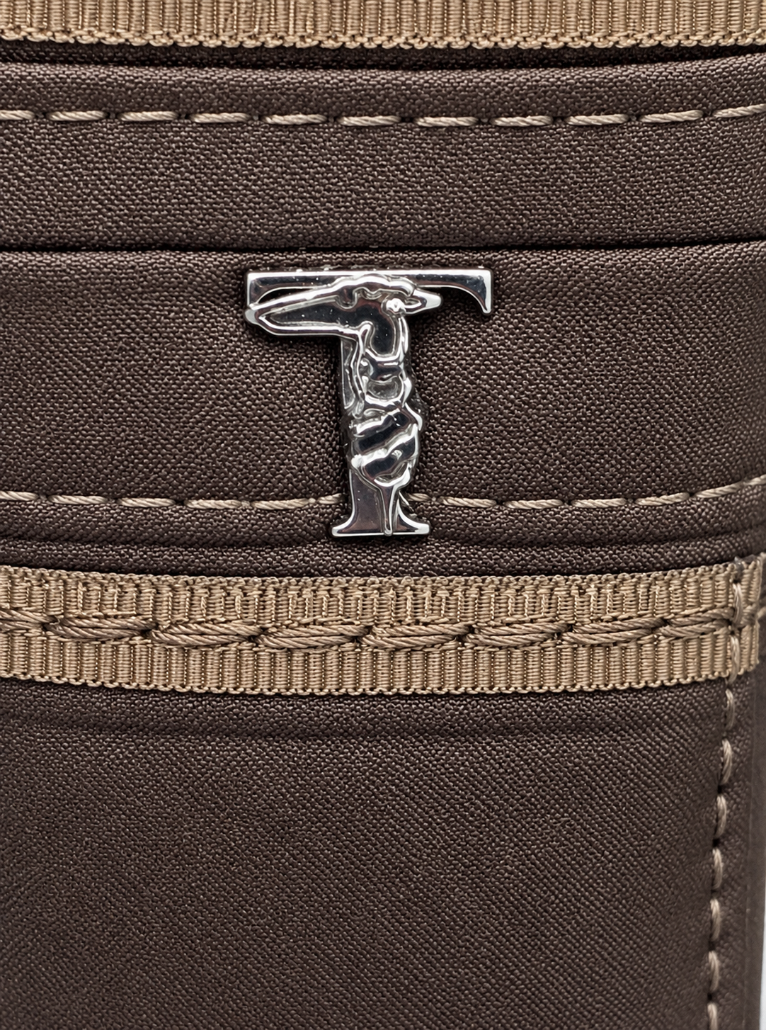 Design detail close-up — Tru Trussardi Dark Brown Tailored Trousers – IT 48.