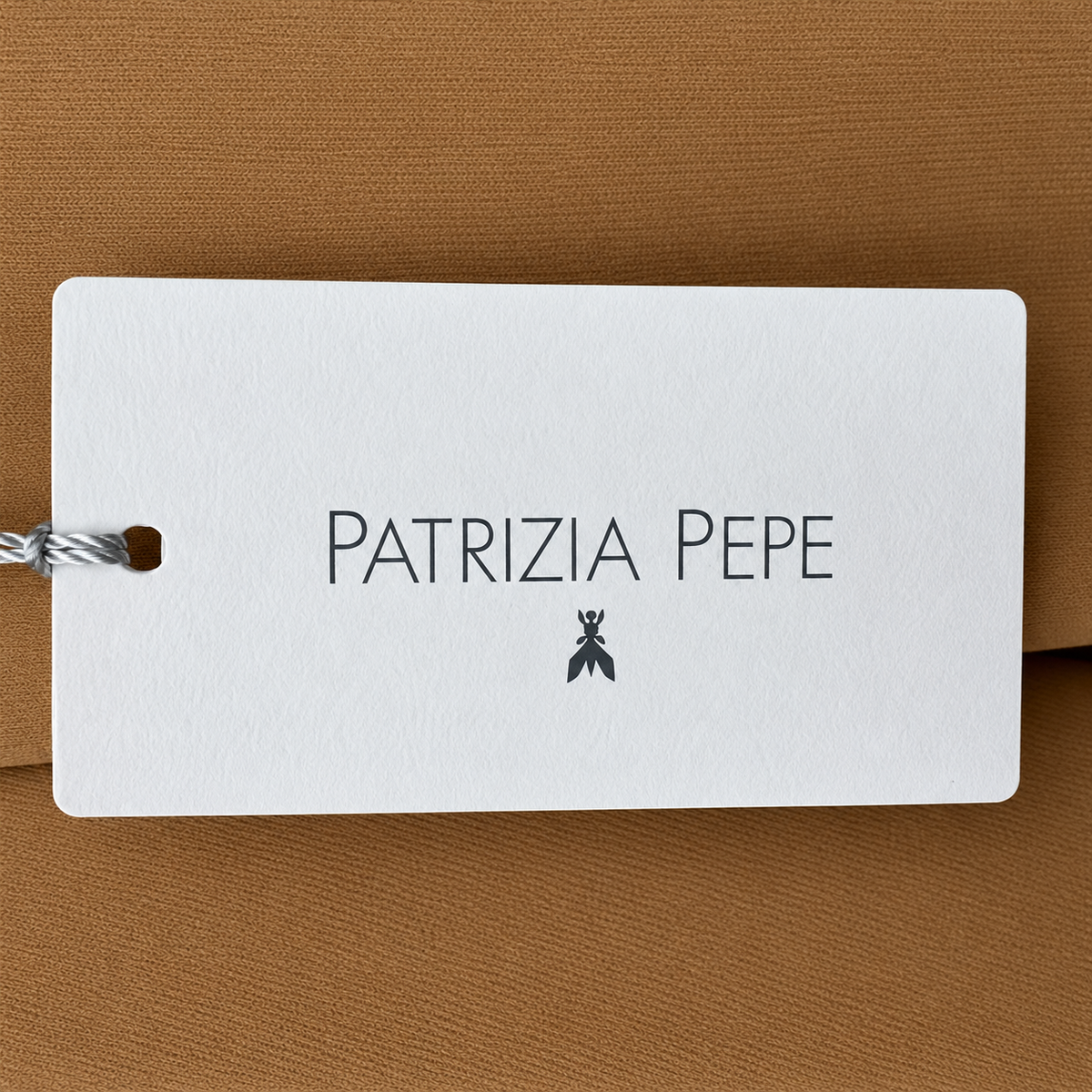 Retail tag showing product reference — Patrizia Pepe Cookie Beige Leggings with Ankle Splits – II.