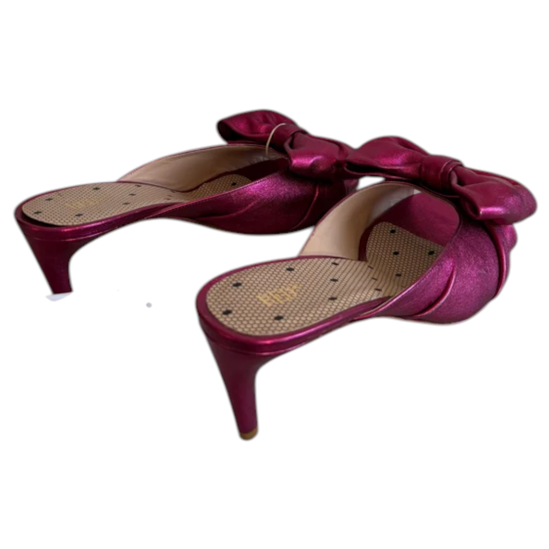 REDValentino Metallic Pink Bow Heeled Mules – EU 37 – product image 5