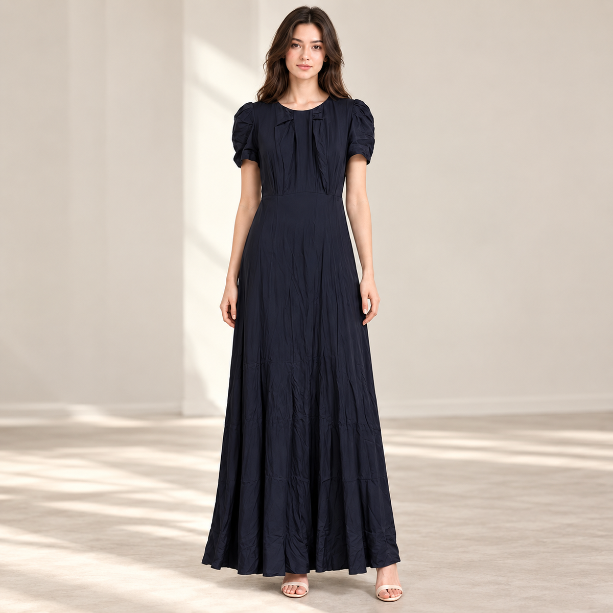 8 by YOOX blue acetate and silk maxi dress – product image 1