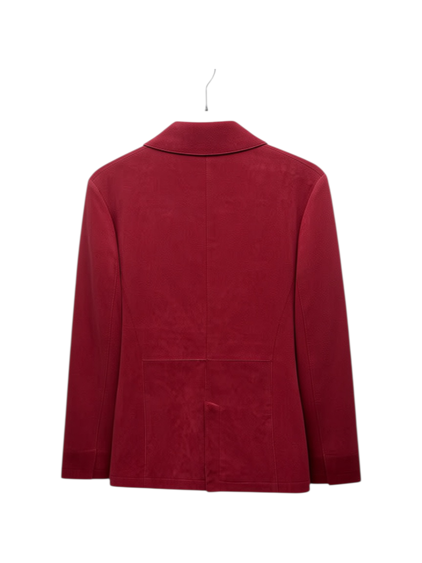 AFG’ 1972 Cherry Red Suede Leather Blazer IT 44 – product image 4