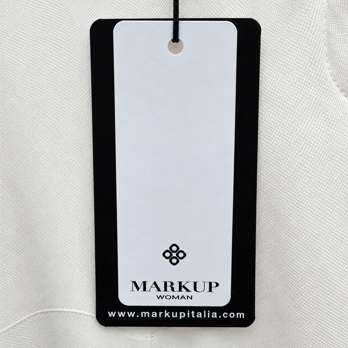 Markup White Lyocell Wide-Leg Trousers – Size 46 – product image 3