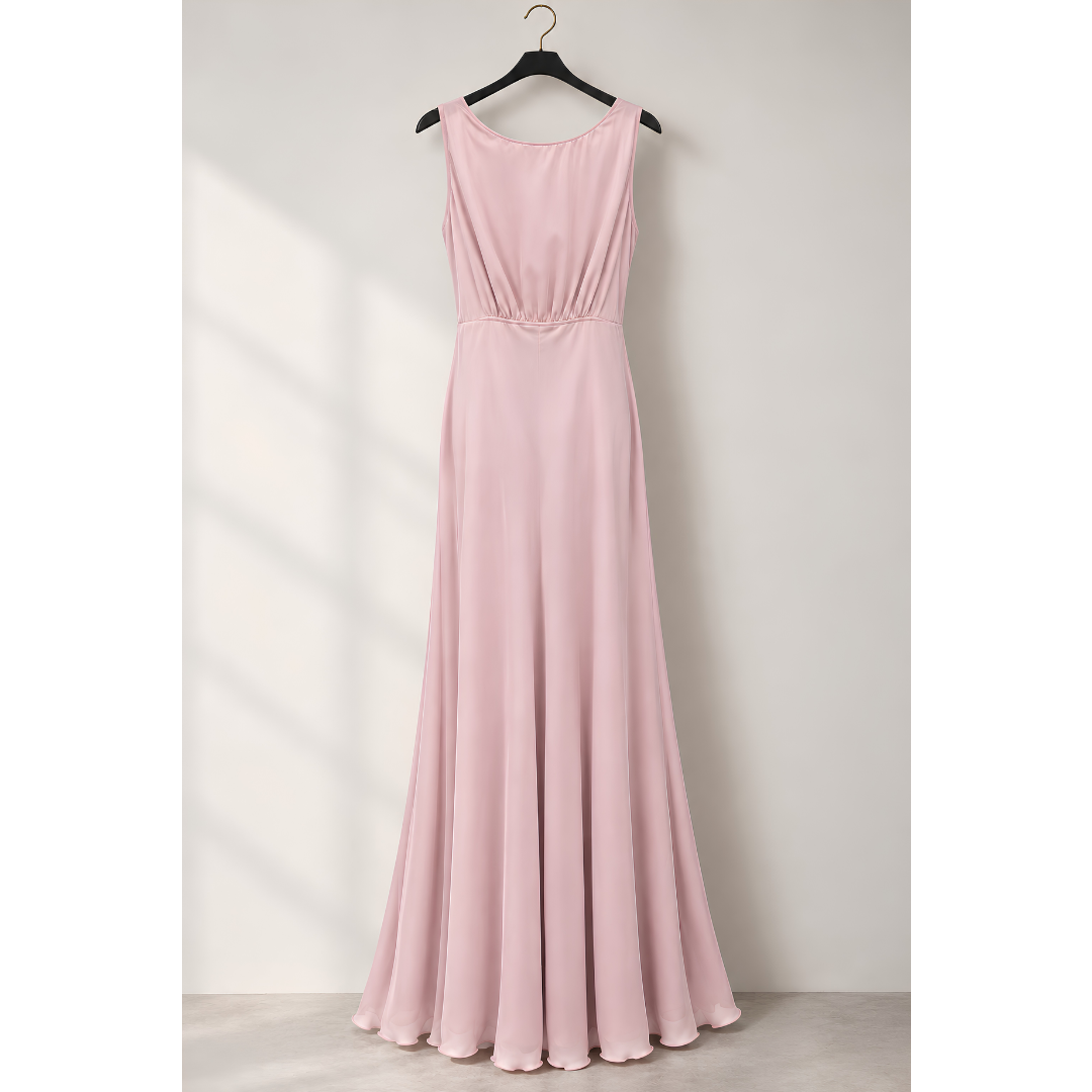 Maids to Measure Rose maxi dress in Blossom pink