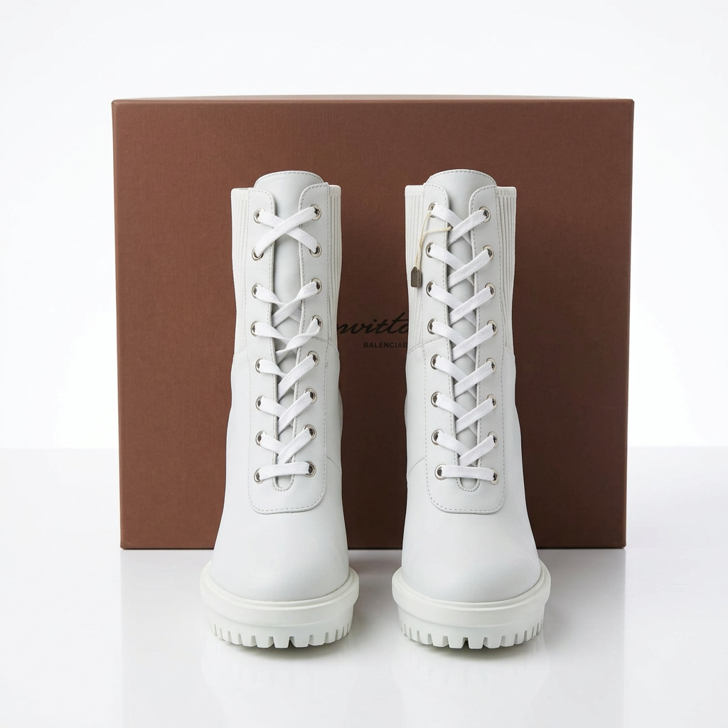 Gianvito Rossi Martis White Calf-Leather Platform Boots – EU 38 – product image 4