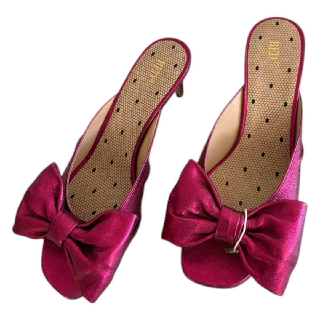 REDValentino Metallic Pink Bow Heeled Mules – EU 37 – product image 4