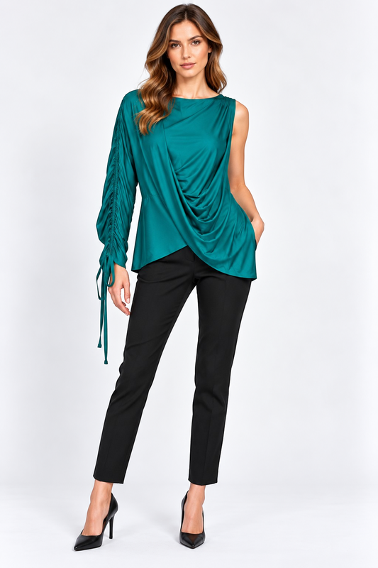 Babylon Teal Draped T-Shirt — UK 8