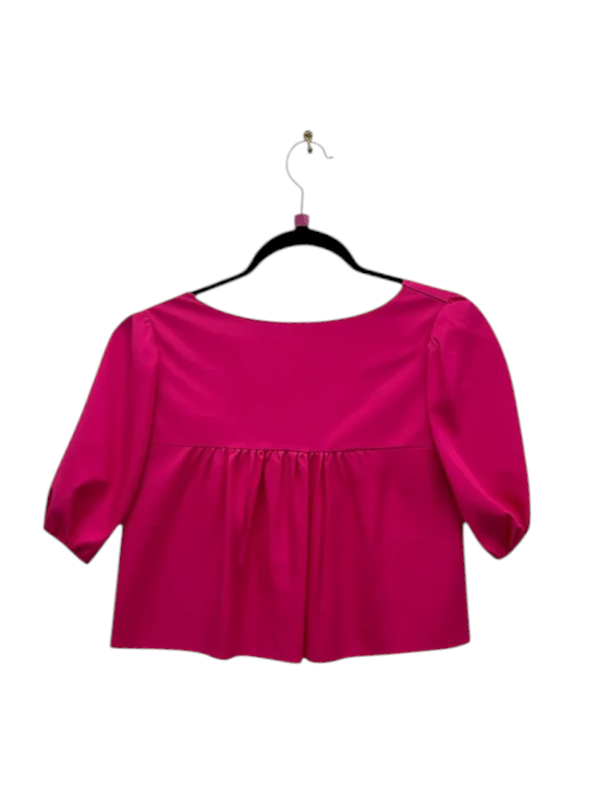 Berna Fuchsia Pink Cotton-Blend Puff Sleeve Blouse – One Size – product image 4 of 8