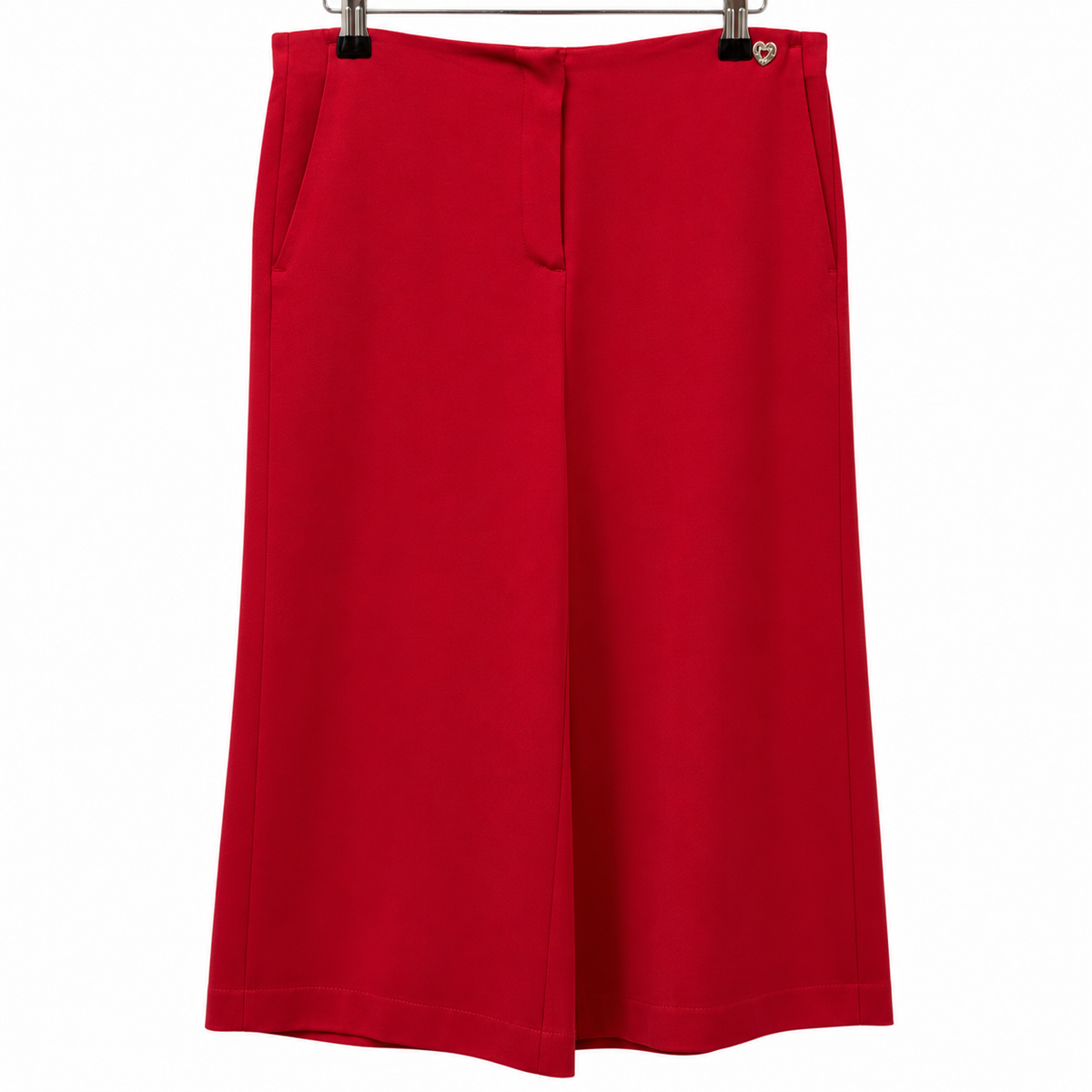 Front view — Twinset Simona Barbieri Red Wide-Leg Trousers – 42.