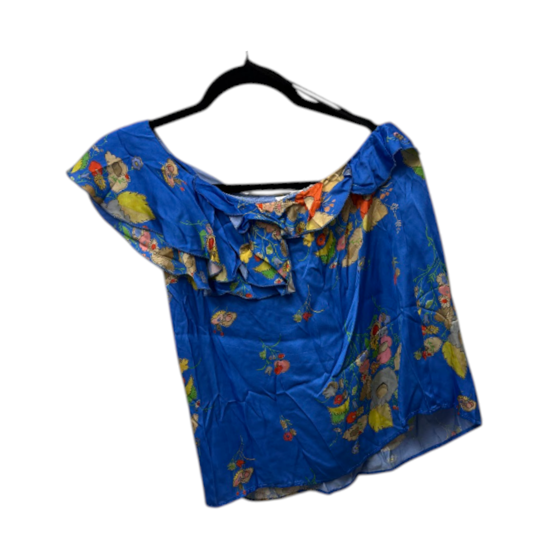Suoli Blue Multicolour Floral Ruffled Blouse – IT 40 — photo 3