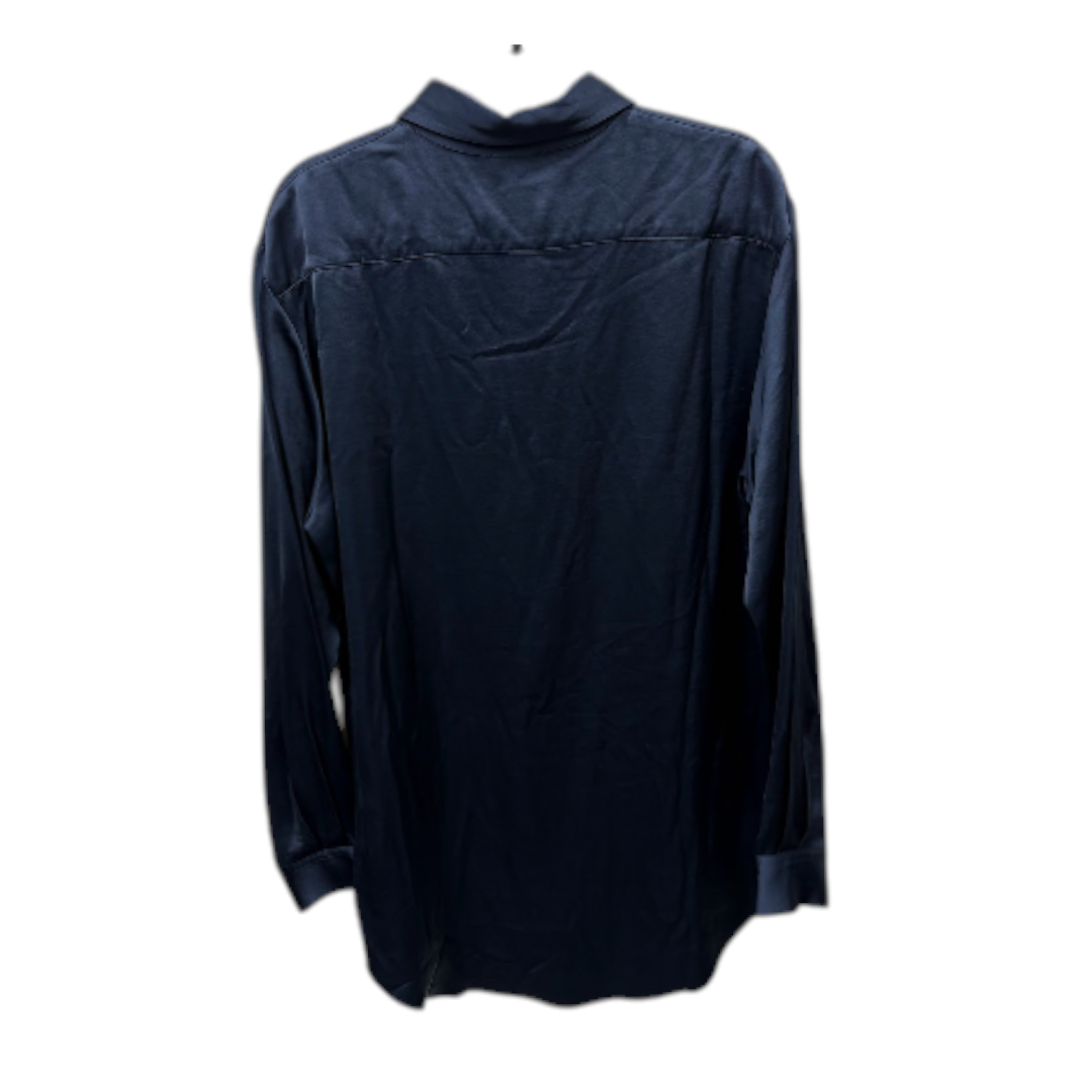 Rue Du Bac Navy Long-Sleeve Button-Up Shirt – Size 44