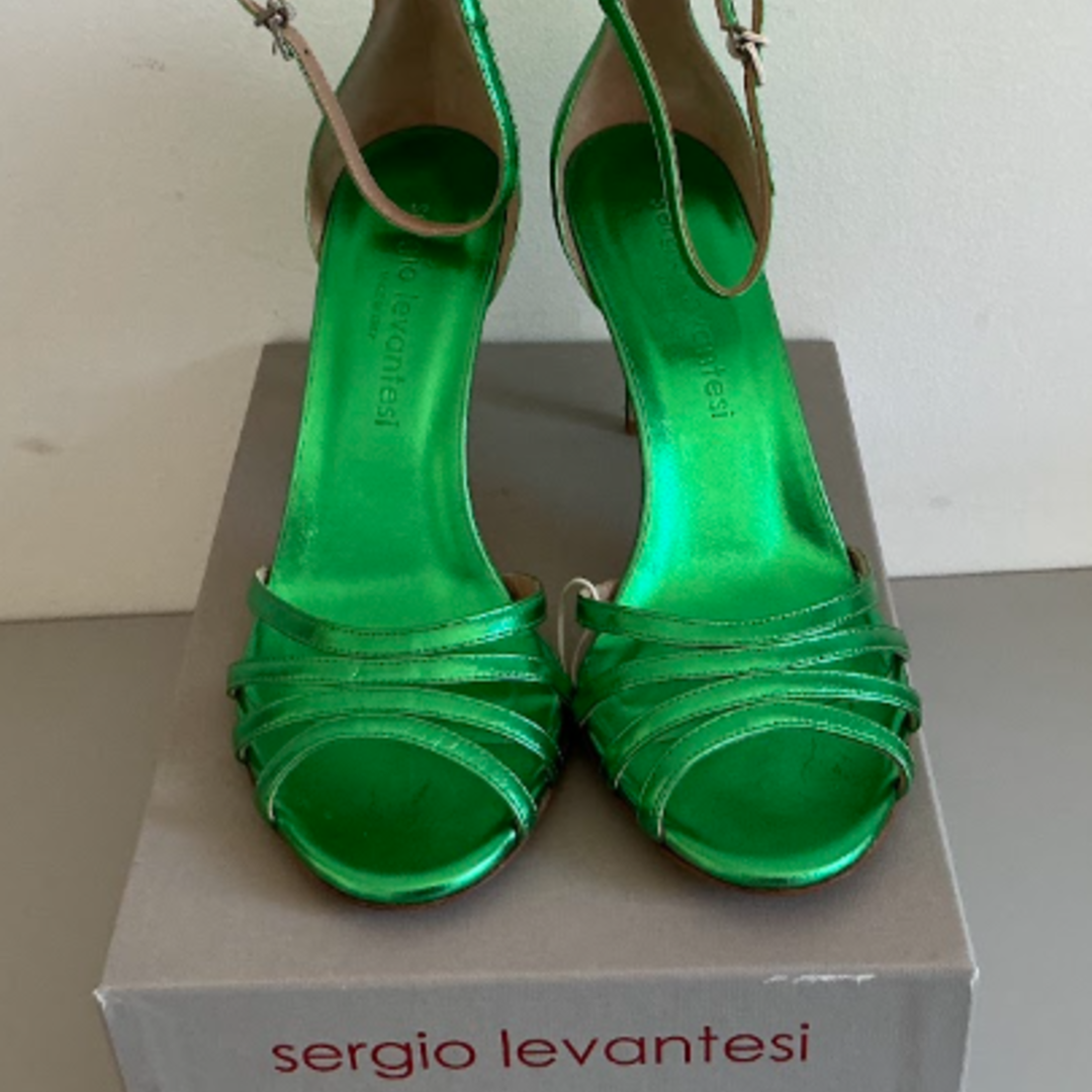 Sergio Levantesi Green Strappy Stiletto Heels – product image 7 of 15