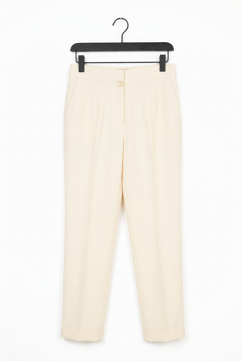 Twinset Milano Avorio Ivory Cropped Trousers – IT 40 — photo 4