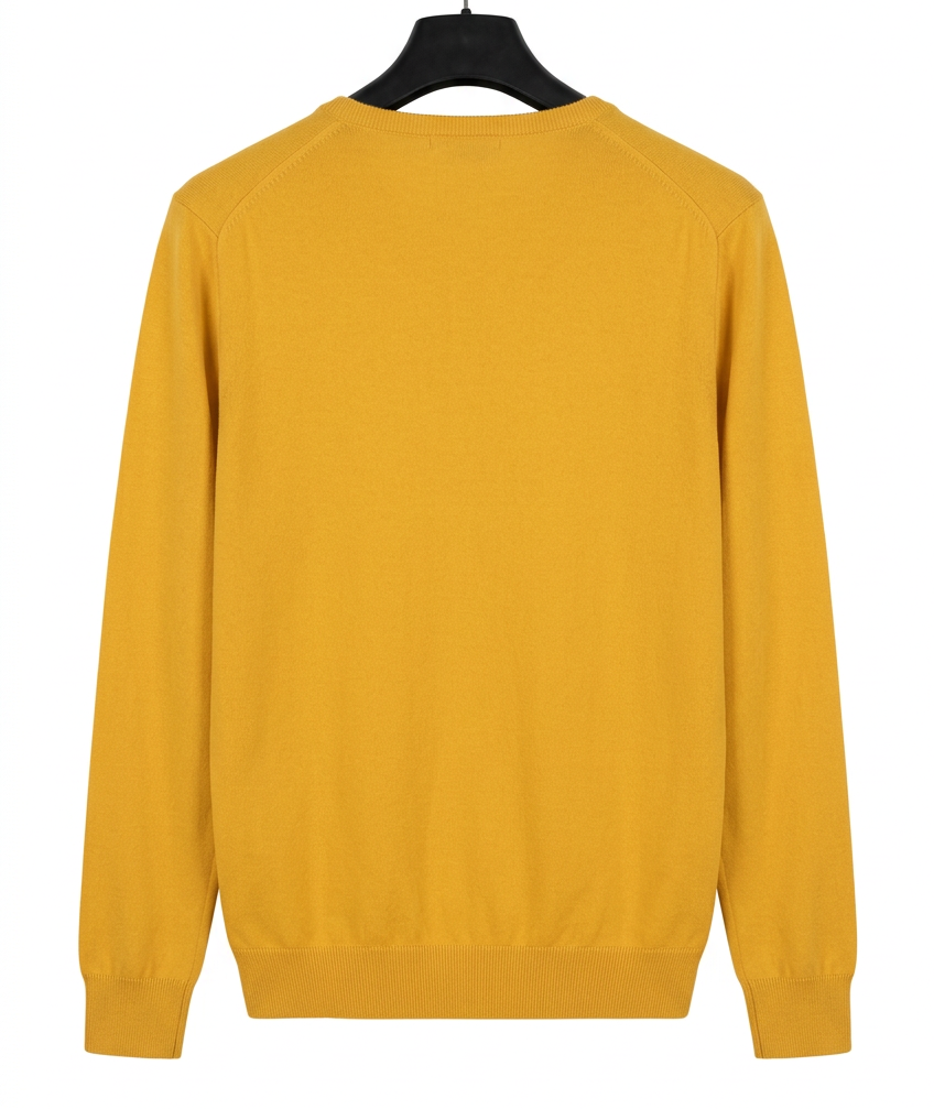 Cruciani Mustard Yellow Cotton Crew-Neck Jumper – IT 46 — photo 4