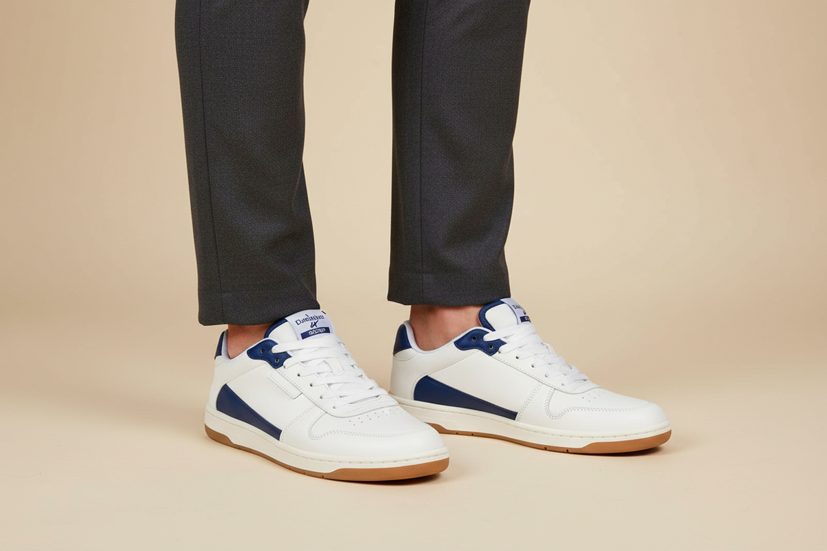 PAQ White & Blue Eco Sustainable Low-Top Trainers – EU 40 – product image 2