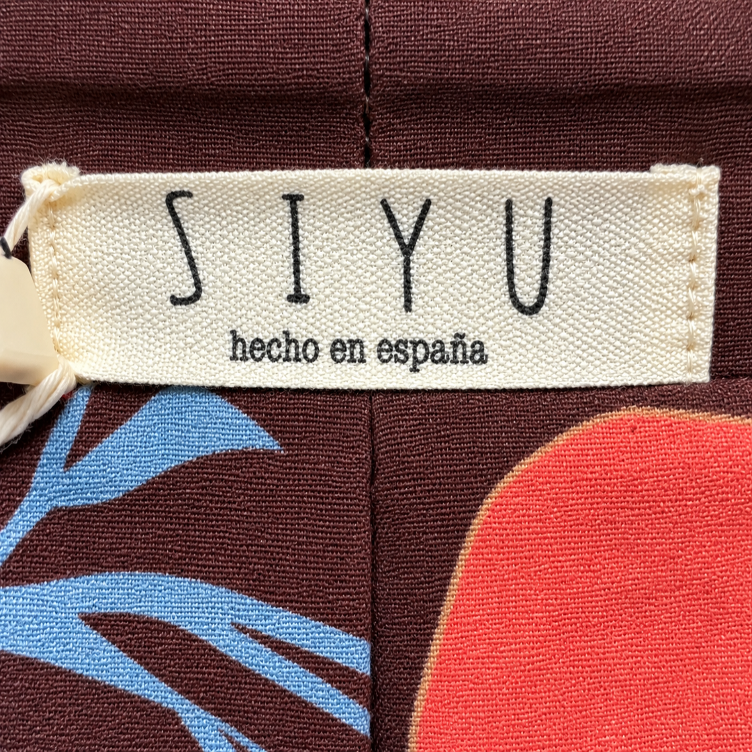 Brand detail — SIYU Brown Floral Print Silk Blend Trousers – UK 10.