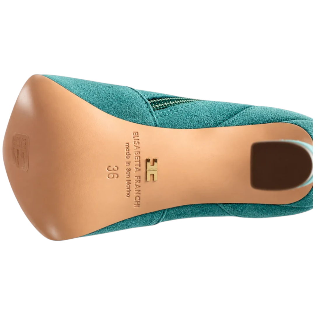 Elisabetta Franchi Turquoise Suede Thigh-High Boots – EU 35 – product image 6