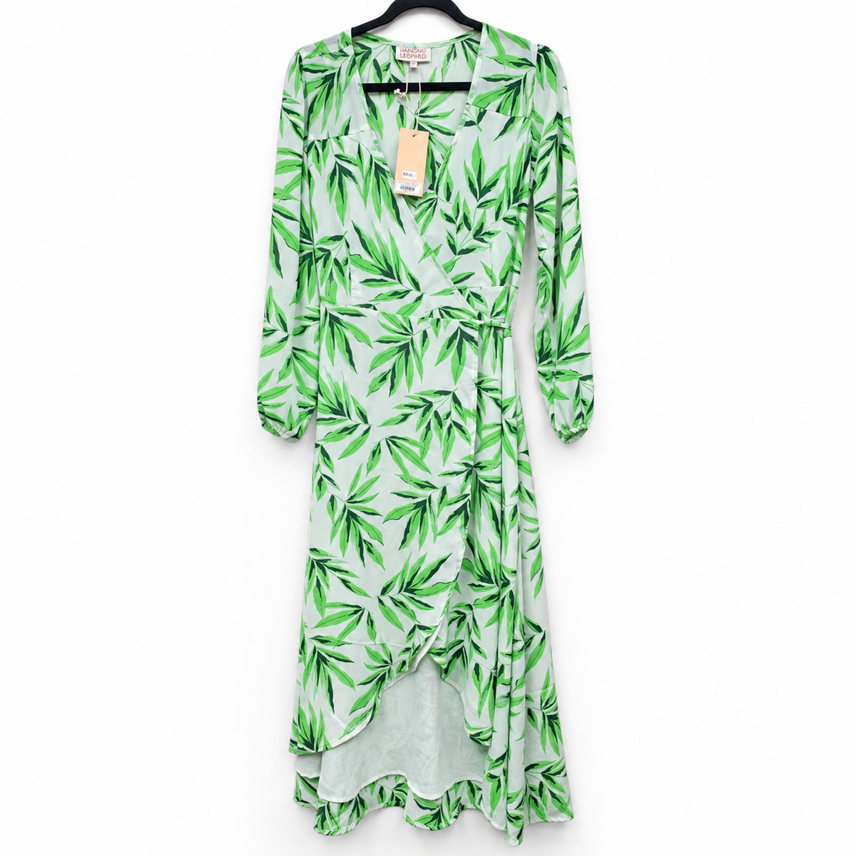 Front view — Dancing Leopard White Tropic Jagger Maxi Dress – Size 10.
