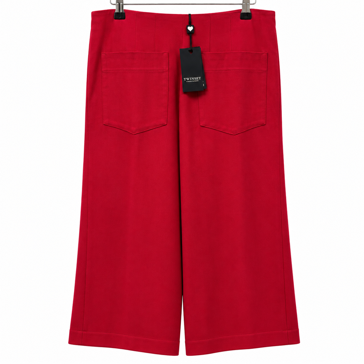 Back view — Twinset Simona Barbieri Red Wide-Leg Trousers – 42.