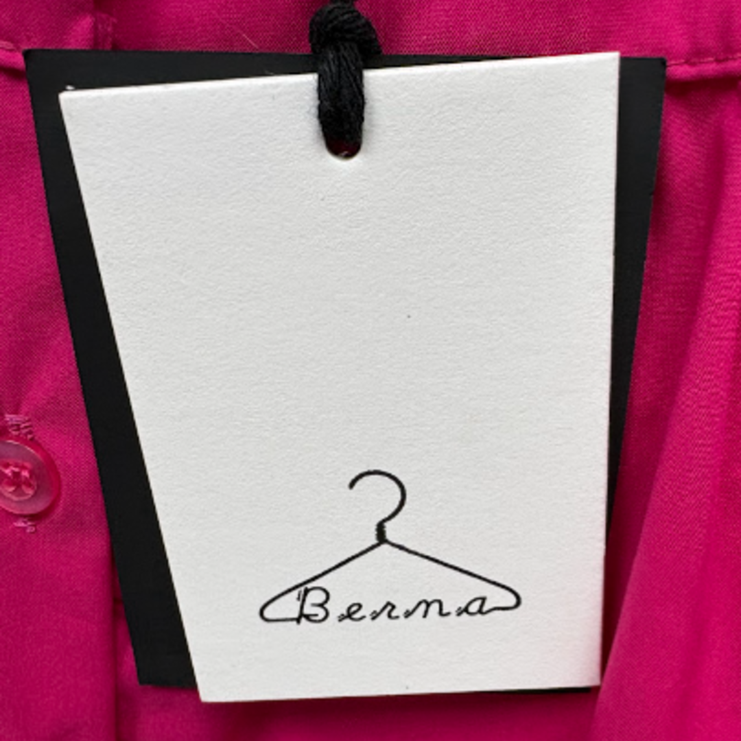 Berna Fuchsia Pink Cotton-Blend Puff Sleeve Blouse – One Size – product image 7 of 8