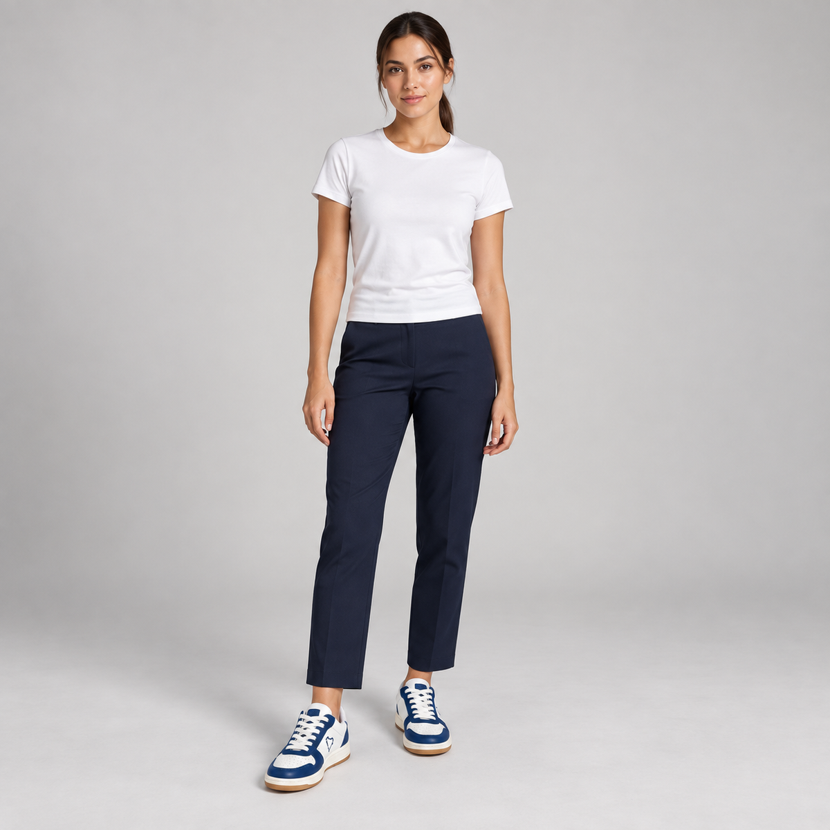 PAQ White & Blue Eco Sustainable Low-Top Trainers – EU 40 – product image 1