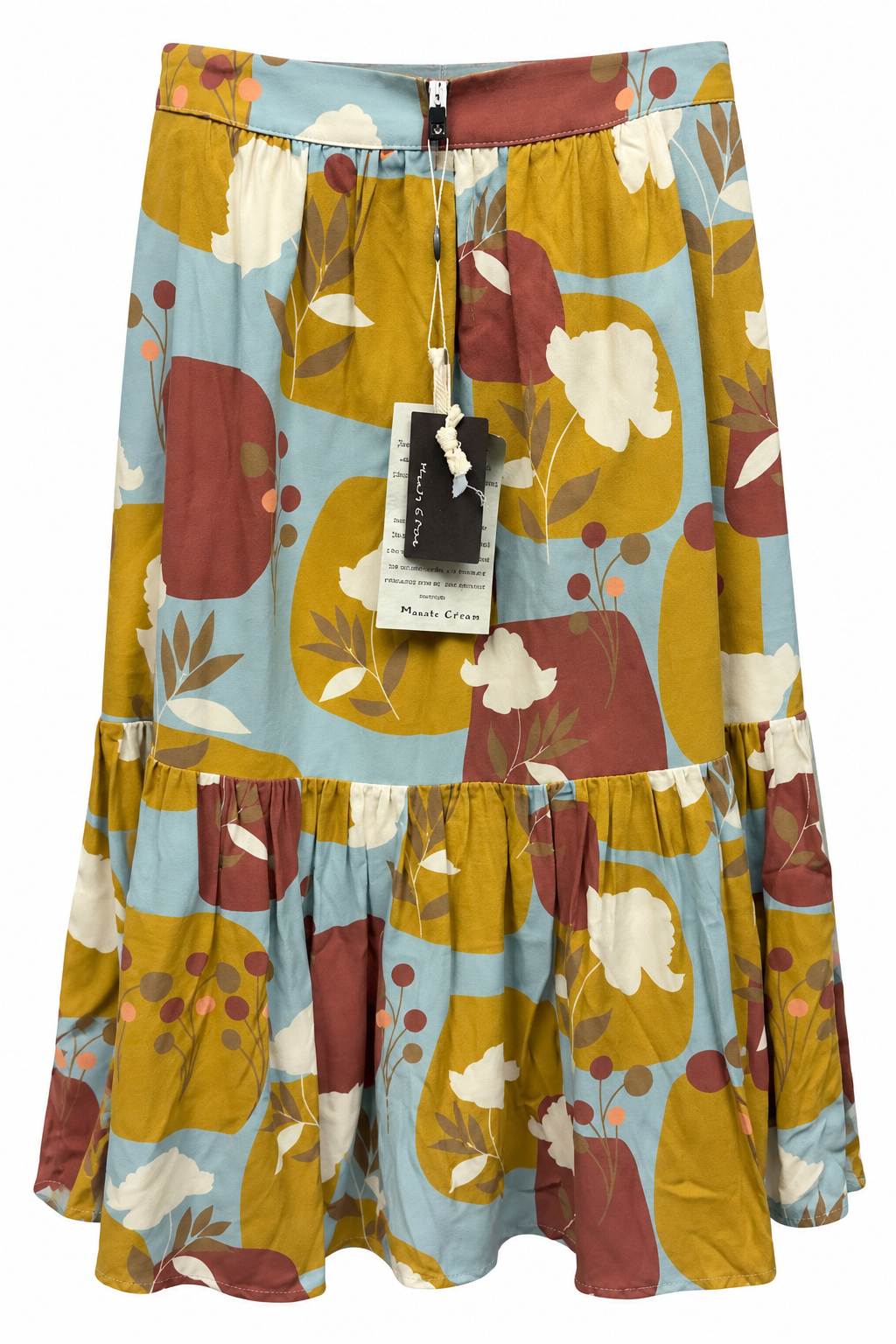 Manila Grace Cielo Multicolour Botanical Tiered Skirt – IT42 — photo 3