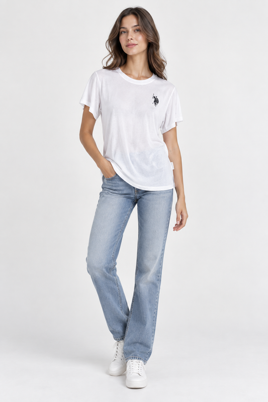 U.S. Polo Assn. Bright White 100% Cotton Crew Neck T-Shirt – L — photo 1