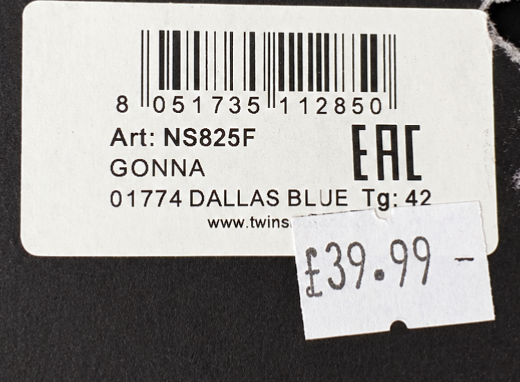 TWINSET Royal Blue Midi Skirt with Heart Detail – Size 42 – product image 6