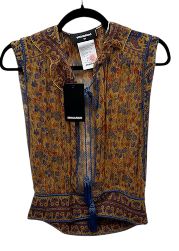 Dsquared2 Multicolour Paisley-Print Silk Sleeveless Blouse – IT 38 — photo 3
