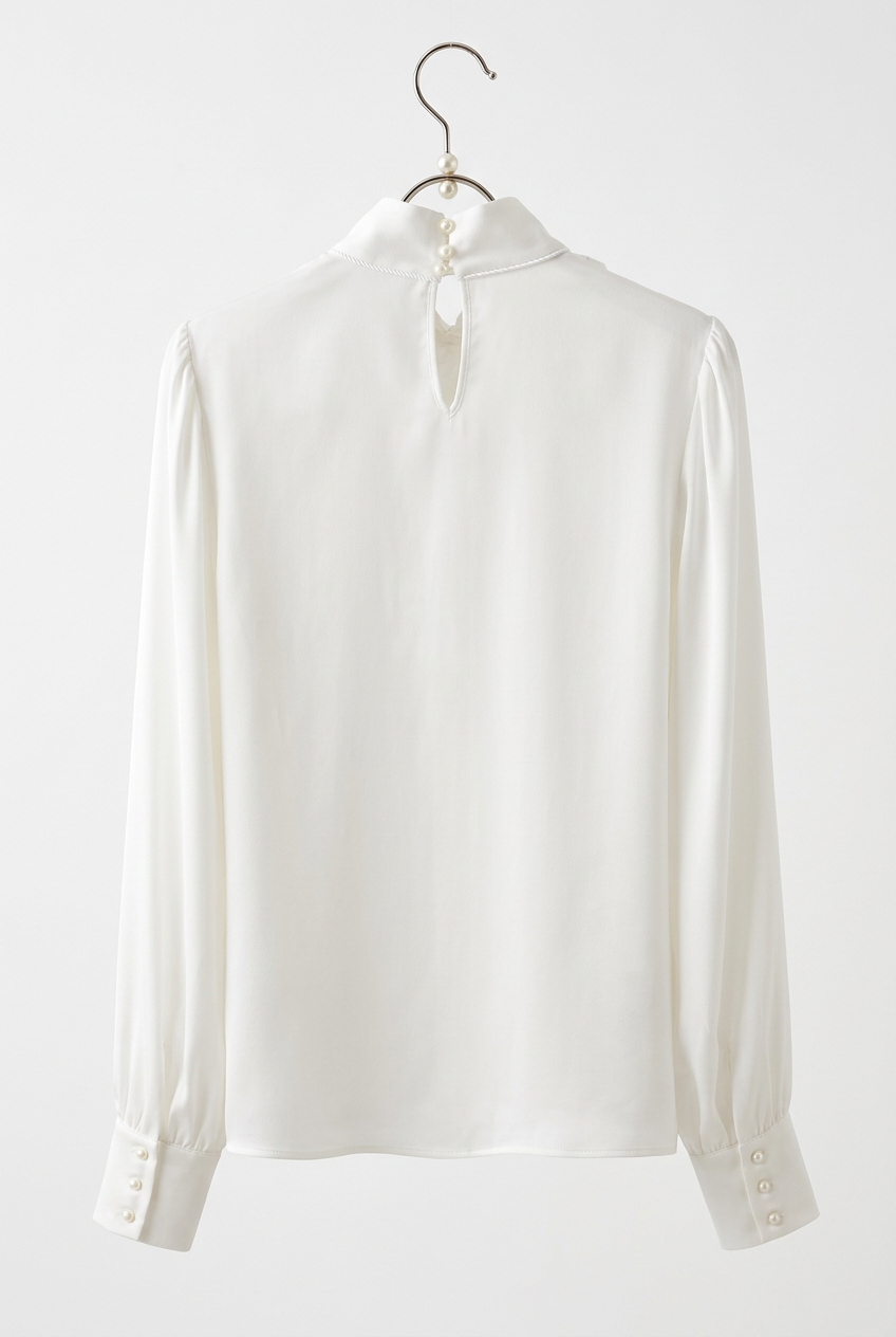 Elisabetta Franchi Ivory Lace-Trim Blouse – IT 44 – product image 3