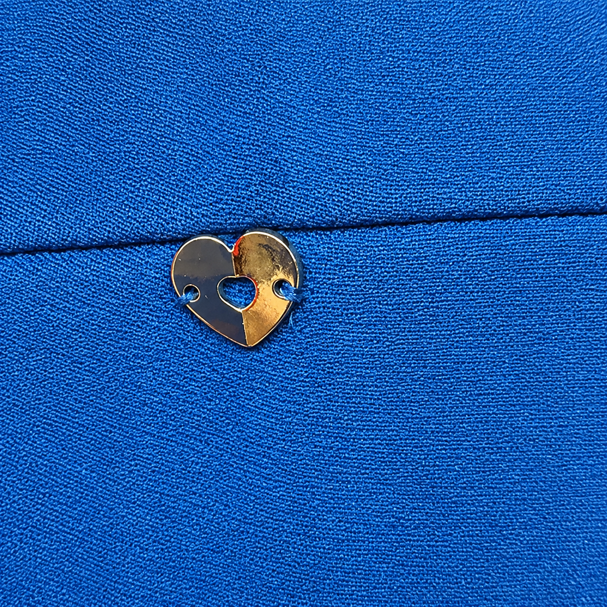 TWINSET Royal Blue Midi Skirt with Heart Detail – Size 42 – product image 4