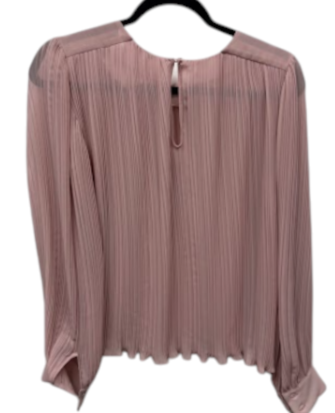 Back view — Camicetta Snob Antique Pink Pleated Blouse – IT 42.