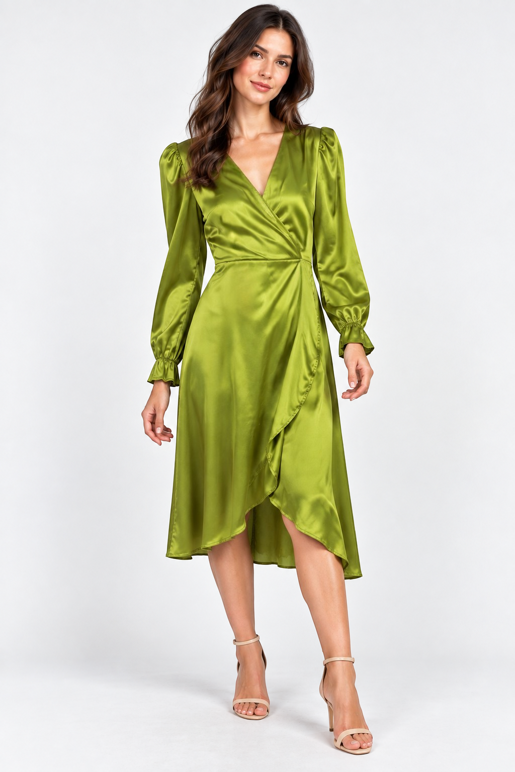AX Paris Green Wrap-Style Maxi Dress — UK 8
