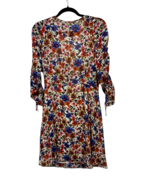 NAF NAF Labougie Multicolour Floral Wrap-Effect Mini Dress – UK 8 – product image 4 of 10