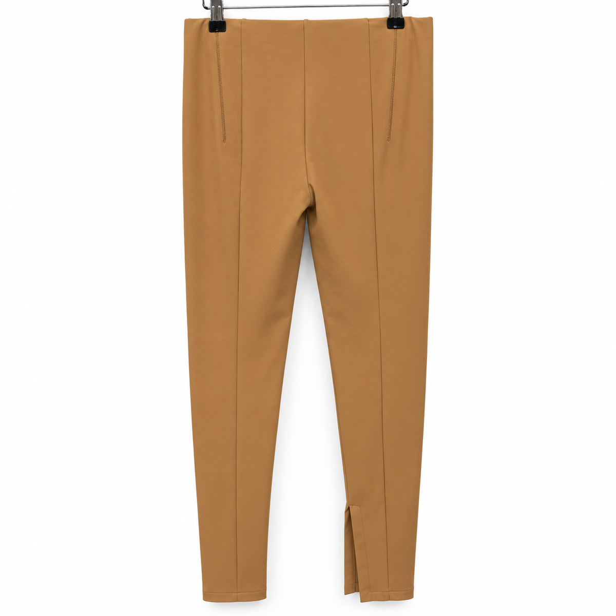 Back view — Patrizia Pepe Cookie Beige Leggings with Ankle Splits – II.