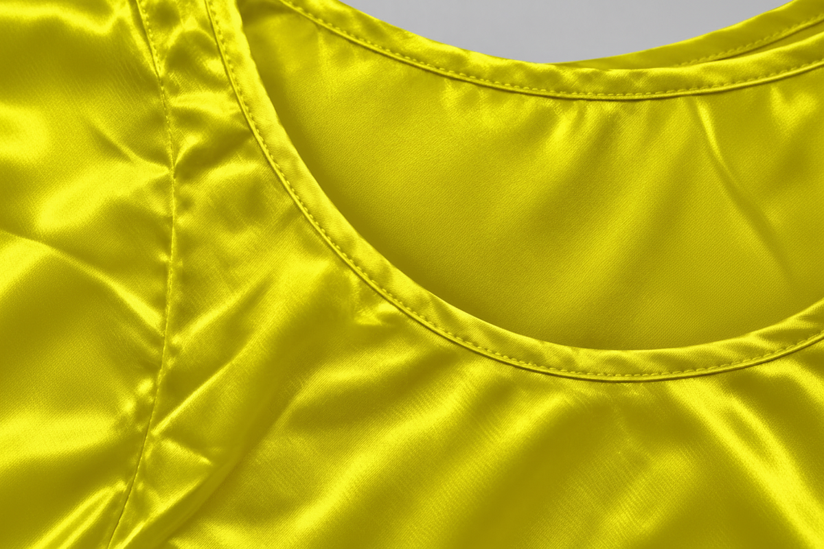 Gran Sasso Bright Yellow Silk Sleeveless Top IT 46 — photo 4
