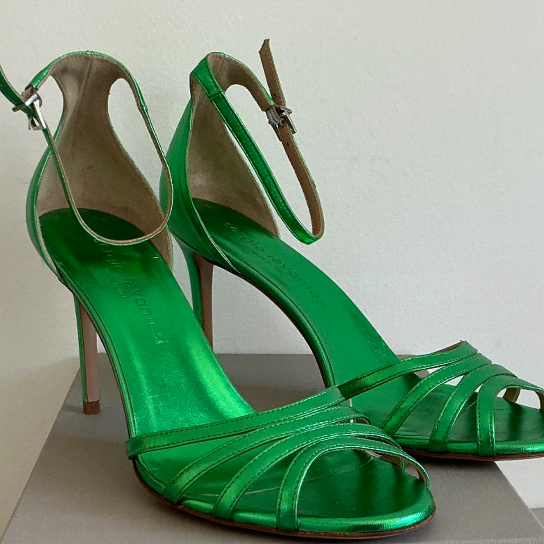 Sergio Levantesi Green Strappy Stiletto Heels – product image 10 of 15