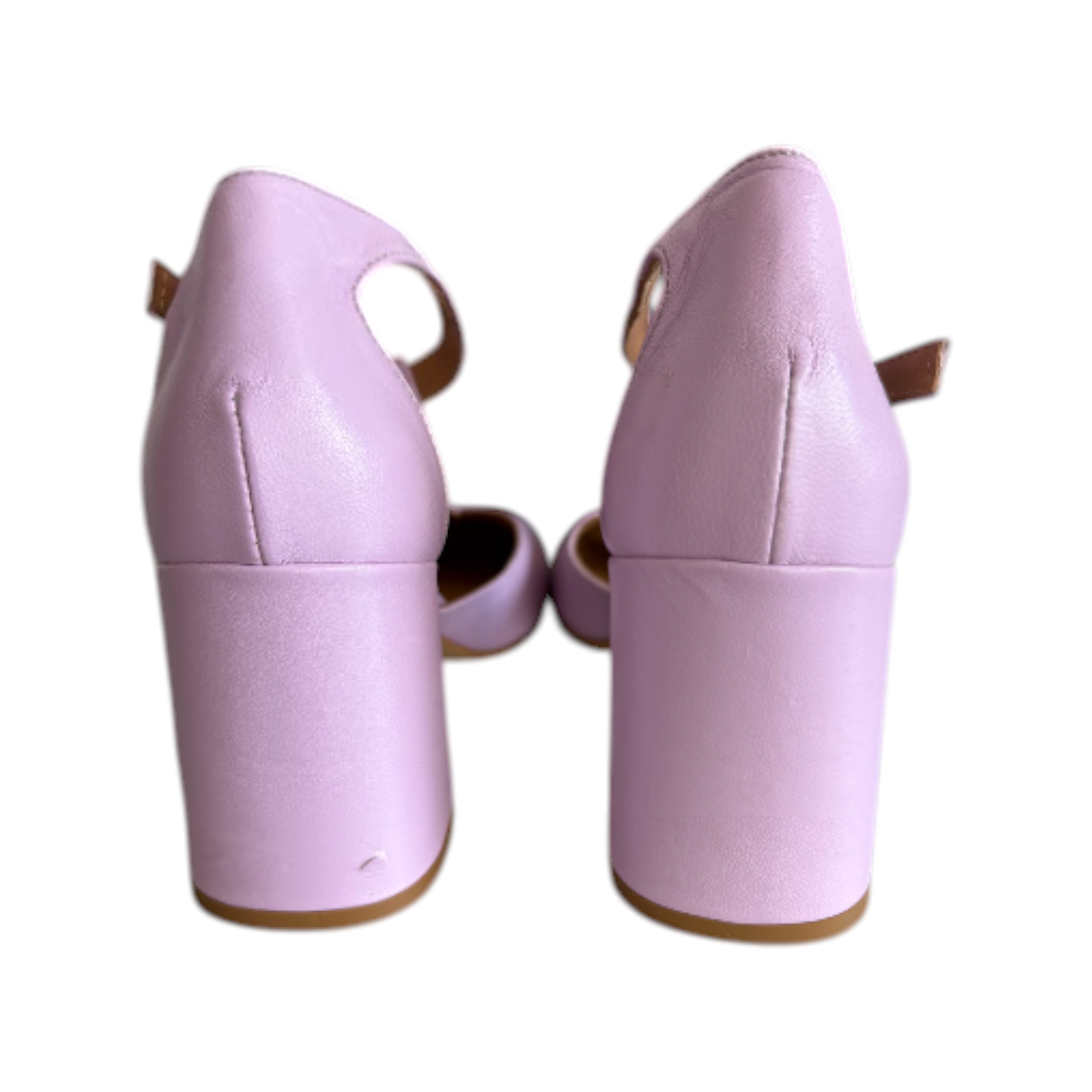 IMMA Lavender Nappa Mary Jane Block-Heel Shoes – EU 37