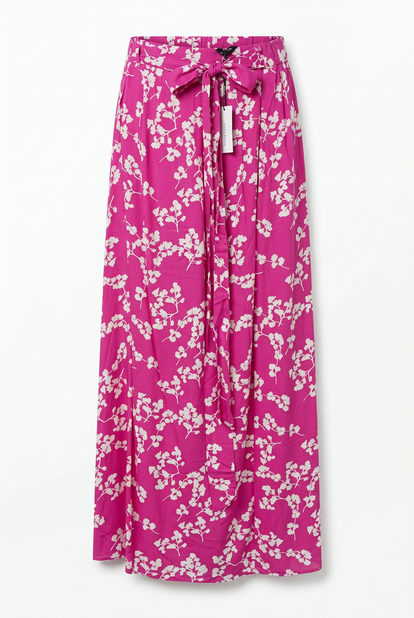 Threadbare Sherbet Pink Floral Maxi Wrap Skirt – UK 12